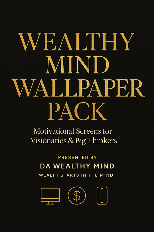 Wealthy Mind Wallpaper Pack – Black & Gold Motivation Bundle